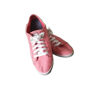 ✔️Nautica Lace Up Red Denim Like Shoes Women’s Size 9